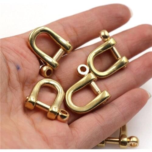 Solid brass mini size leather craft wallet vachette clasp screws buckle 10pcs/lot