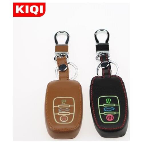 Car Leather Key Cover Case Auto Key Cover Holder Protector Accessories for Audi A3 A5 Q3 Q5 Q7 A6 C5 C6 A4 B6 B7 B8 TT 80 S6