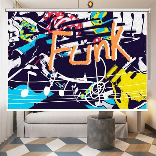 Creative graffiti roller shutter, cool style, customizable pattern size roller blinds
