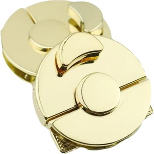 10 Pieces round mortise Bag lock hardware accessories lock Light gold DIY leather accessories