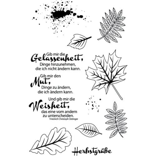 German leaf stamp Clear Stamp for Scrapbooking Transparent Silicone Rubber DIY Photo Album Decor A140