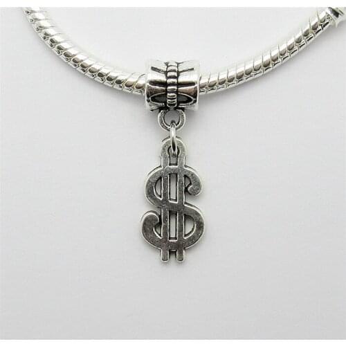 Wholesale lots 25PCS Classic charm beads suspension metal Dollars charms charms for jewelry making