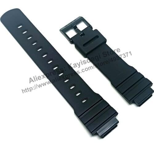 Original Casio ARW-31, ARW-32 , MLW-200 , MQW-100M , MRA-12W , NL-04 - Watch Band Strap - 16mm Black Rubber Rare