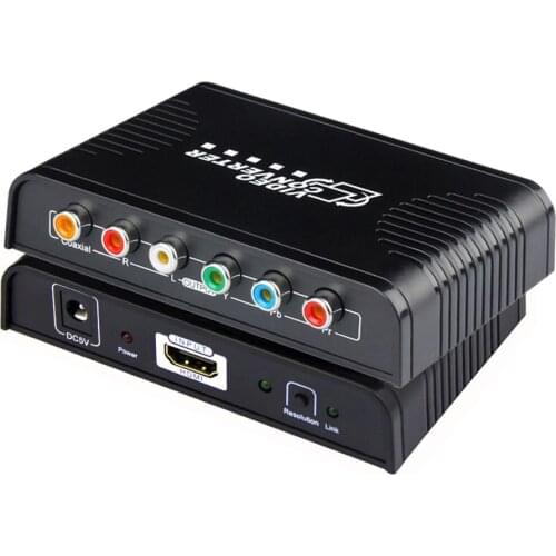 HDMI to Component video Scaler converter with audio HDMI in to Ypbpr 5RCA component out+Digital audio