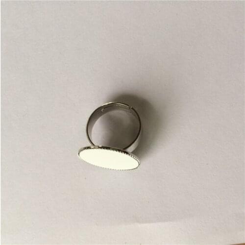 Blank rings for sublimation fashion retro vintage round ring jewelry heat transfer printing DIY material 20mm 25mm 6colours