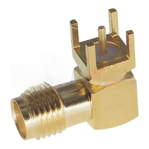 SMA female plug Right Angle 90 DEGREE SMA-KWE PCB Mount connector RF adapter