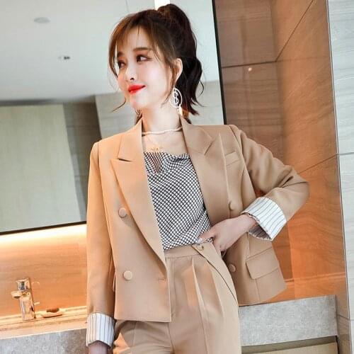 S-3XL Women Spring Autumn Pant Suit Office Lady Blazer Jacket Coat+Pant 2 Piece Set Female Elegant Casual Suits Outfits
