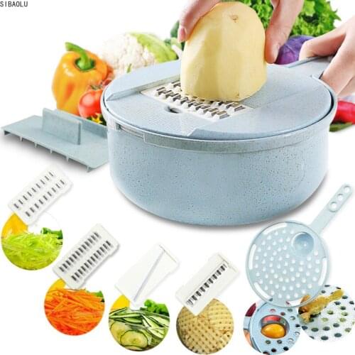 Slicer Vegetable Slicer Potato Peeler Carrot Onion Grater with Strainer Vegetable Cutter 8 in 1 Kitchen Accessories