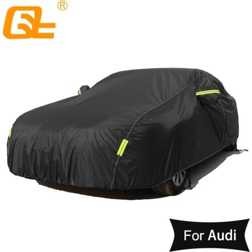 Universal Black Waterproof full car covers Snow Ice Dust Sun UV Shade Cover Indoor Outdoor for Audi A3 A4 A5 A6 A8 Q3 Q5 Q7