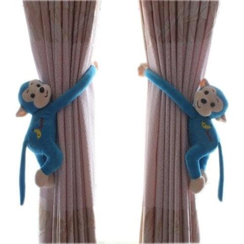 1Pair Cartoon Cute Creativity Banana Monkey Curtain Buckle Magnetive Curtains Tiebacks Straps Home Room Accessories