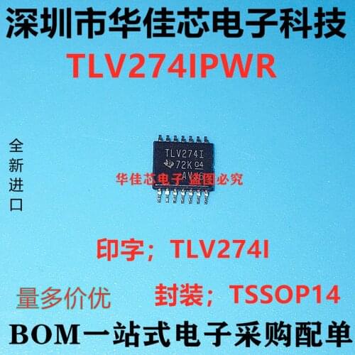100% New&original TLV274IPWRTLV274I TLV274 TSSOP14 In Stock