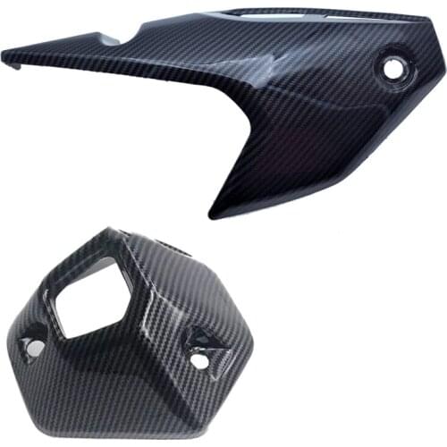 2Pcs Exhaust Pipe Decorative Cover Carbon Fiber Grain Motorcycle Accessories for ADV150 2019-2020