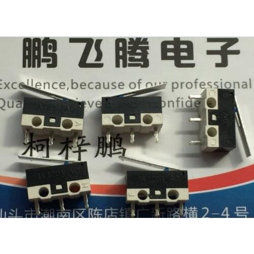 20PCS/lot Mouse switch tripod with handle light touch micro switch 1A 125VAC small limit switch