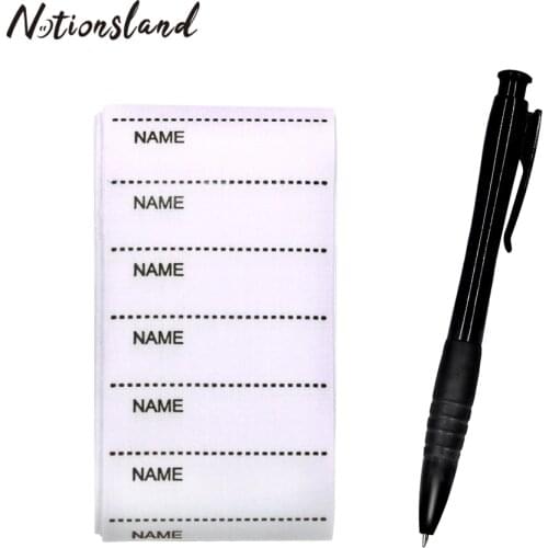 200pcs/pack White Washable Iron on Name Labels Garment Fabric Tags Marker Set for Clothes Sewing Accessories