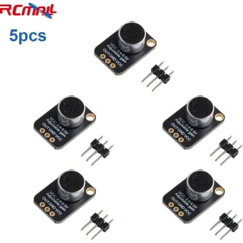 5Pcs GY-MAX4466 Electret Microphone Amplifier MAX4466 Breakout Board with Adjustable Gain for Arduino