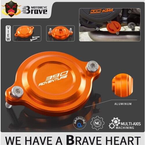 For KTM 390 Adventure 2020 Motorcycle Accessories protector Orange Cover Engine Oil Filter Cover Cap 390 adv 390adv
