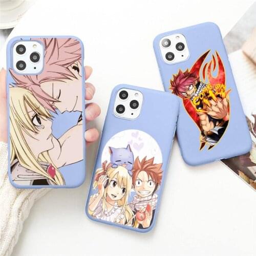 FAIRY TAIL Japan anime Comics funda coque cover Phone Case Candy Color for iPhone 6 7 8 11 12 s mini pro X XS XR MAX Plus