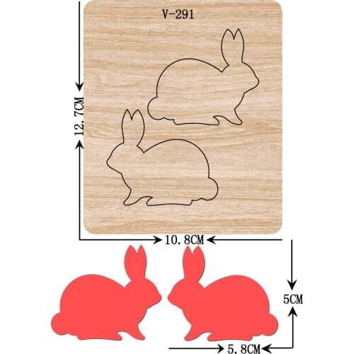 DIY New rabbit wooden dies cutting dies for scrapbooking /Multiple sizes /V-291