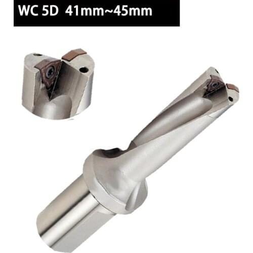 WC 5D 41mm~45mm Efficient And Durable Indexable U Drill Metal Tools CNC Machine Fast Driling Use Carbide Inserts WCMT06 WCMT08