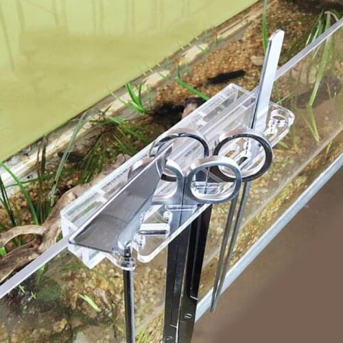 C1FA Fish Tank Aquascaping Tool Aquatic Plant Kits Management Holder Tweezers Scissor