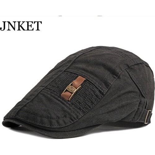 JNKET Fashion Unisex Cotton Beret Hat Leisure Peaked Cap Flat Caps Outdoor Travel Sunhat Duckbill Cap Casquette Adjustable Size