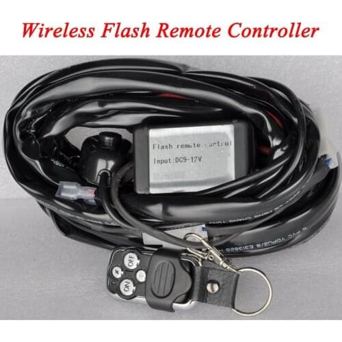 2 Meters Wiring Kit With Remote Controller Offroad LED Work Light Bar For Car 4WD 4x4 SUV ATV Truck Offroad