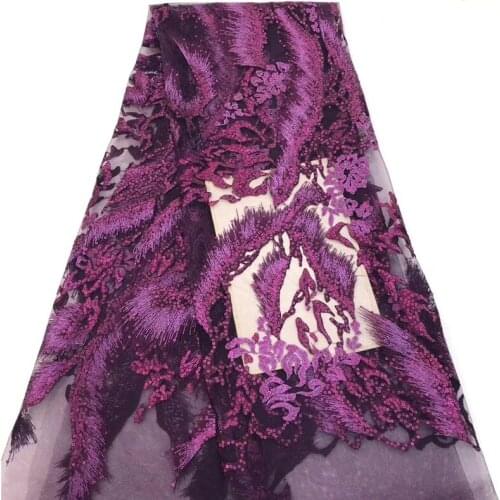 Pretty design embroidered tulle mesh lace fabric JRB-12204 high quality african net lace fabric