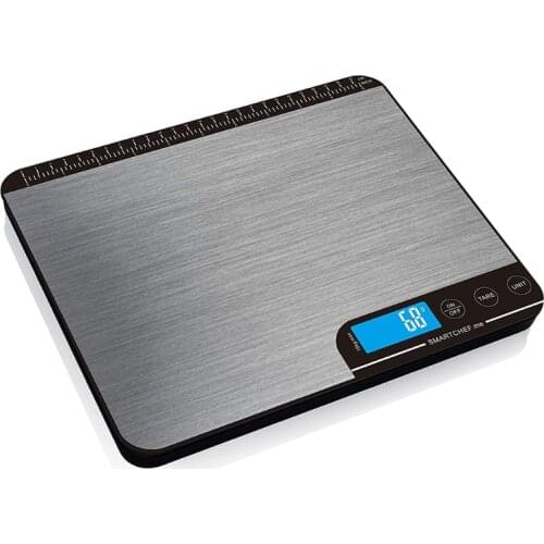 Food Scales Digital Kitchen Scale Weight Grams and Oz for Cooking Bake Precise Graduation Stainless Steel Tempered Glass