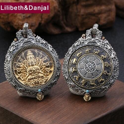 Women Men Pendant 100% Real 925 Sterling silver Buddha Zodiac signs Patron saint Amulet Necklace Pendants Jewelry making 2019 P2