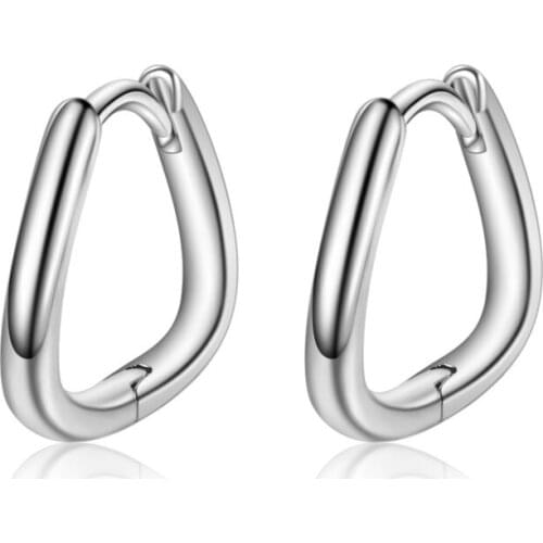 Fashion Lady S925 Hoop Earrings For Girl Jewelry Simple Trendy Women Silver Earrings Quality Accessories Waterproof Female Bijou