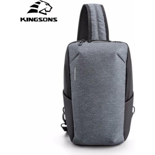 Kingsons Crossbody Bags for Men Fashion Messenger Sling Bag Male Waterproof Short Travel Chest Bag Single Shoulder Strap Pack