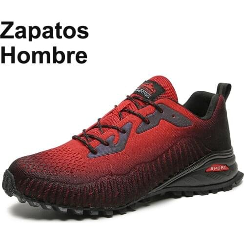 2020 New Professional Big Size 39-50 Hiking Shoes for Men Black Red Anti Slip Climbing Mountain Sneakers Men Trail Shoes