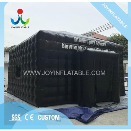 6X6M Inflatable Portable Party Tent for Outdoor Event Sport in balck color With LED Light