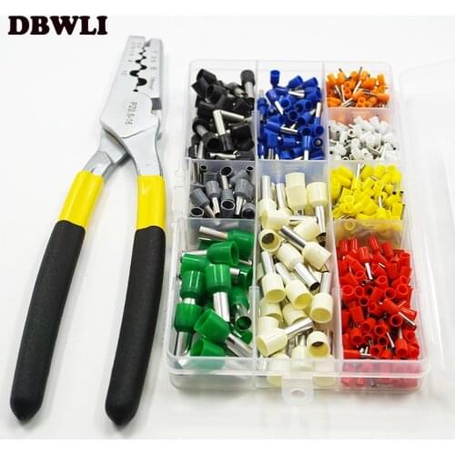 9 value Cable Cord End Terminals, Entry Bootlace Ferrules 0.5mm2 - 16mm2 AWG 22 to 5 Assortment Kit