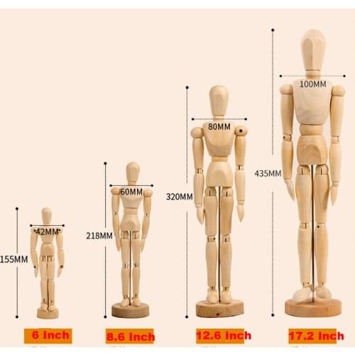 New Quality Wooden Figure Manikin Mannequin Human Body Model For Artist Drawing Sketch