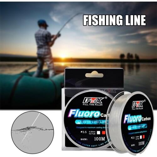 New 100m Nylon Fishing Line Super Strong Fluorocarbon Coating Wear Resistant Bite Resistant Hand Pole Fishing Line N66