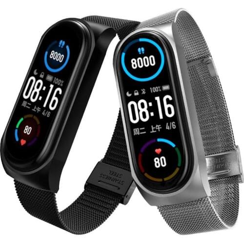 New Strap for Mi Band 6 Metal Milanese Mi Band 6 Bracelet Wristband Stainless Steel Mi Band 6 Strap For Xiaomi Miband 6