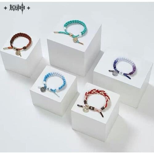 Cosmile Offical Genshin Impact KeQing Zhong Li Venti Klee Braided Bracelet Hand Rope Good Luck Ornament Cosplay Props
