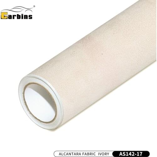 Original Supplier Ivory White Flannel Self-Adhesive Used In Car Interiors 1.42*15M Size Rolls For Car Wrapping