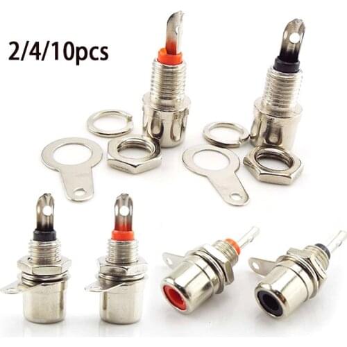 RCA Panel Mount Connector RCA Female Socket RCA Panel Mount Audio Socket Plug Connector Bulkhead Adapter