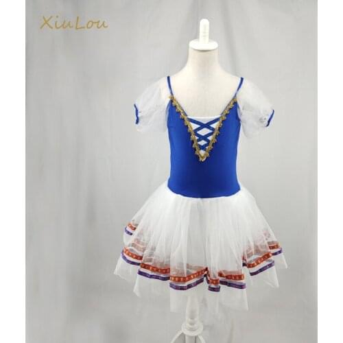 Kids Adult Women Ballerina Dress Tutu Modern Ballet Dance Costume For Adult Girls Women
