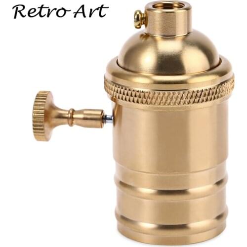 Polished Copper E27 Light Bulb Holder vintage edison lamp socket