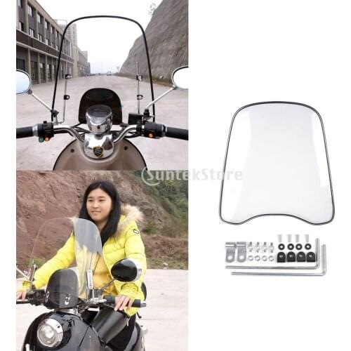 Motorbike Transparent Front Windshield Windscreen Motorcycle Motorbike Scooter ATV Windshield Windscreen Motorcycle Accessories