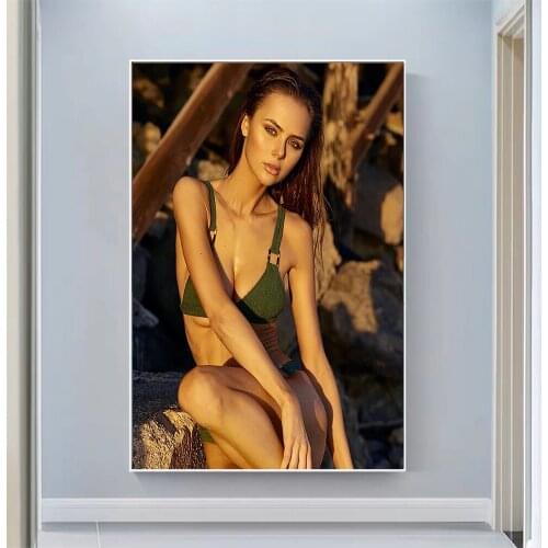 Silk Cloth Wall Poster jana jung Sexy Model Star Art Home Decoration Gift