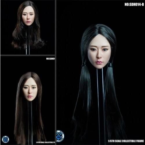 SUPER DUCK SDH014 1/6 Asian Female Head Sculpt for 12inch TBLEAGUE Action Figure DIY