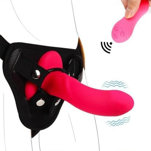 Penis vibrator panties for women Vibrating Strap On Dildo Vibrator Panties for Woman Lesbian Sex Bondage Dildo Penis Belt