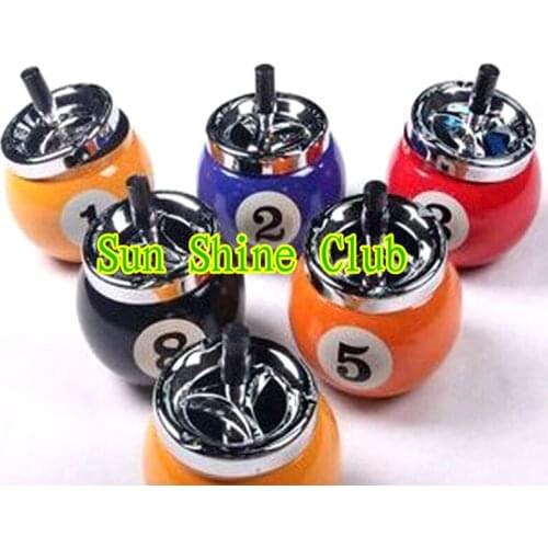 Xmlivet Metal billiard pool balls design ashtray without stand/base high quality hotsales