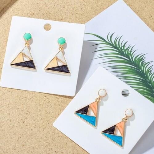 BICUX Fashion Korean Statement Drop Earrings for Women Vintage Geometric Gold Dangle Modern Female Earrings 2020 Wedding Jewelry
