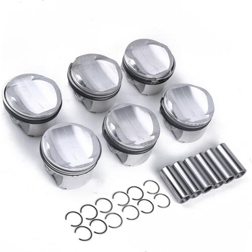 06E 107 065 DM 84.51mm 6 Cylinder Engine Piston & Ring Kit For A-udi A4 S4 A5 A6 A7 A8 Q5 Q7 T-ouareg 3.0T Pin 22mm 06E198151Q