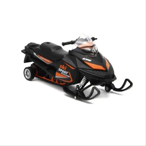 1: 32 Snow Alloy Snow Motorcycle Model Light Music Return Force Childrens Toys Boys Birthday Christmas New Year Gift Orange